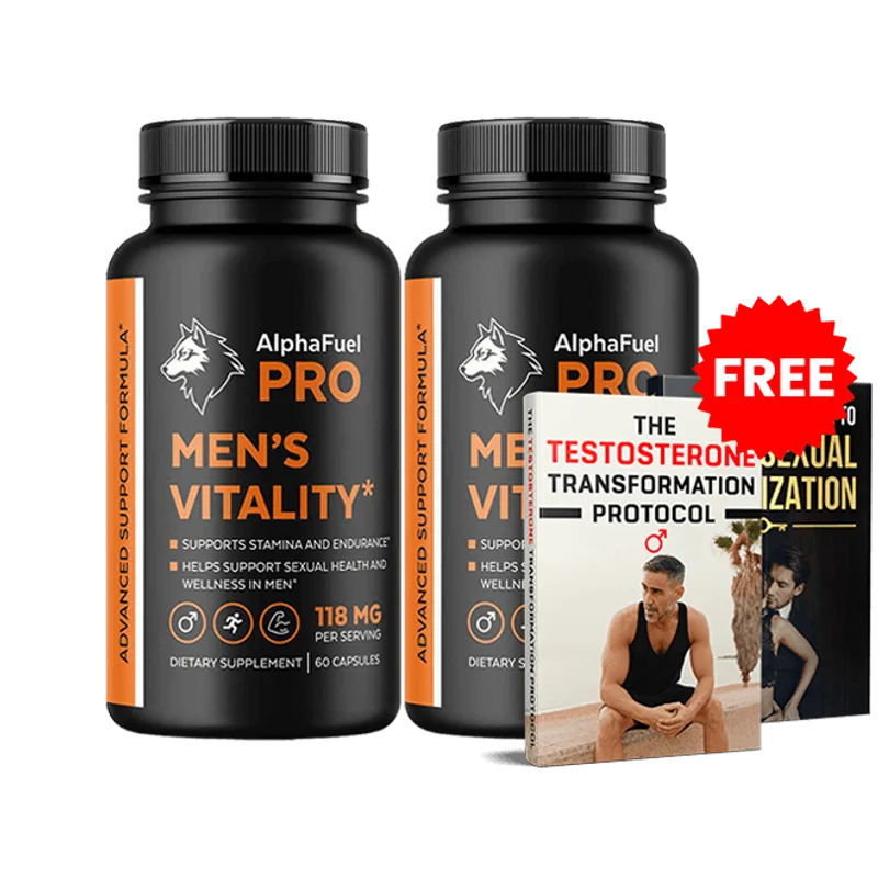 AlphaFuel Pro Men's Wellness Supplement Bottle (2 Bottle / 60 Day Pack)